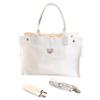 New Cartoon Bear Canvas Mother Bag Large Capacity Multifunctional Shoulder Crossbody Bag White Diaper Bag Women