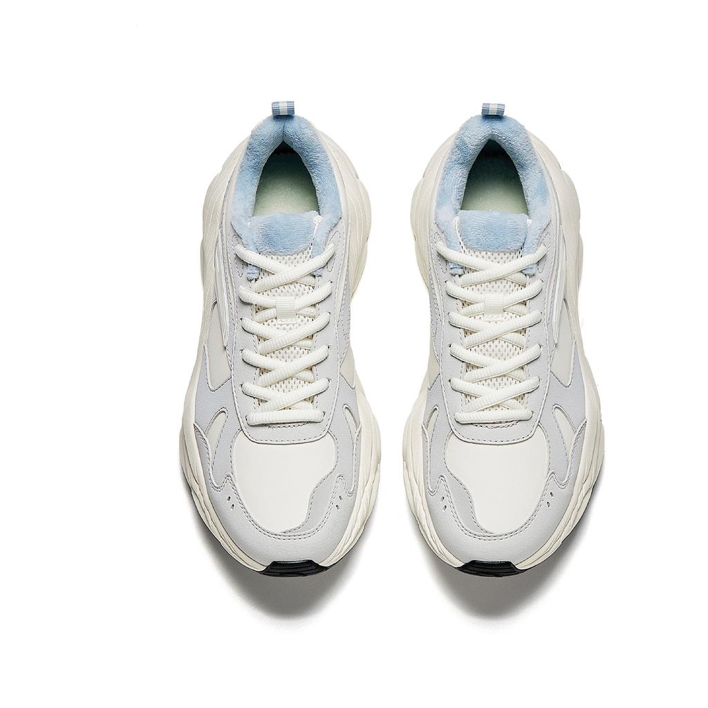 Anta Sunlight Cushioning Abrasion Resistant Slip Resistant Low Top Casual Shoes Women's White Gray Blue 922548802-6