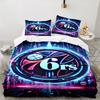 76ers Basketball Team Bedding Set 3pcs, High Quality Bedding Set Including 1pc Duvet Cover And 2pcs Pillowcases for Bedroom, Dormitory Gift