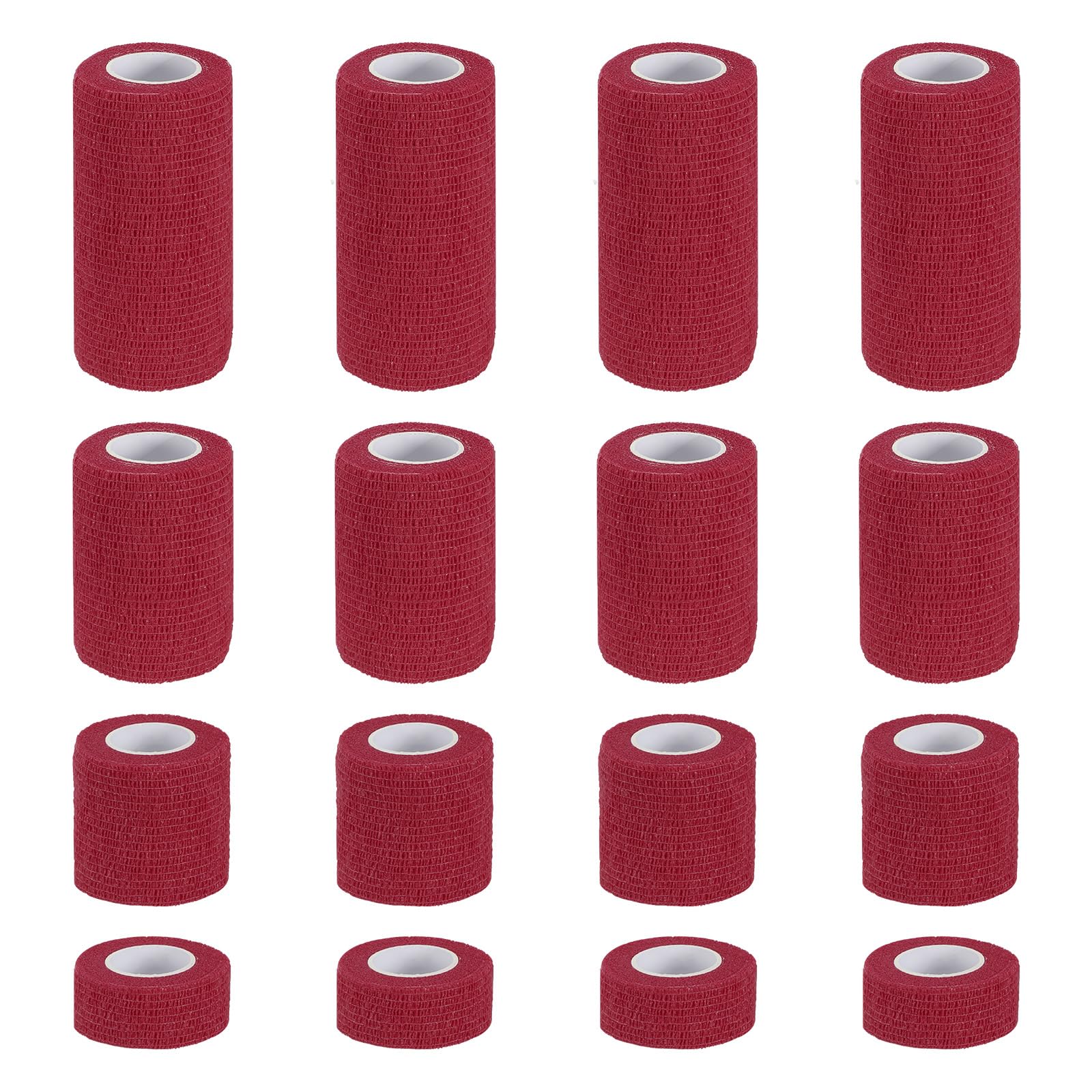 

PATIKIL Bandage 16 5 Wrap Tape for Athletic and Outdoor Dark Red 1 /2 /3 /4 Self-Adhesive Wraps, Count, Yards, Elastic, Breathable, Self-Adhesive