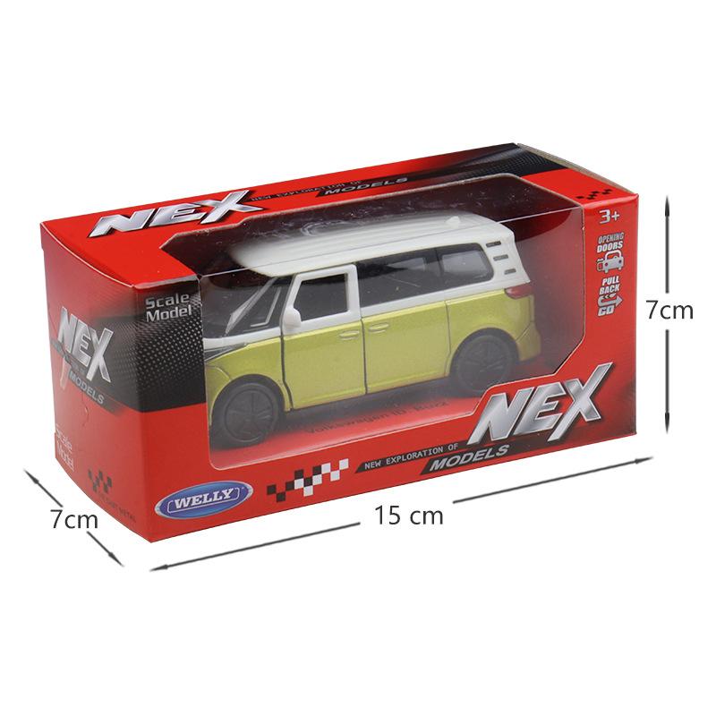 Welly 1/36 Volkswagen ID BUZZ Legierung BUS Auto Modell Diecast Metall Reisebus Auto Fahrzeugmodell Simulation Sammlung Kinderspielzeug Geschenk