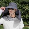 Cloth Women Visor Cap Neck Protection Fisherman Hat Casual Summer Bucket Hat  Outdoor