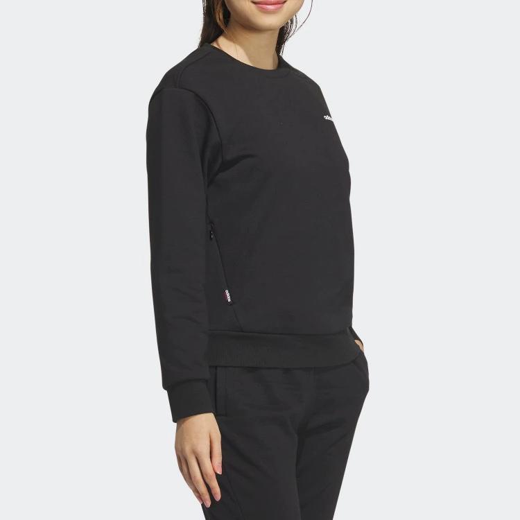 Adidas Round Neck Printed Letter Sweatshirt Women Sweatshirt Black JE3599