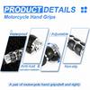 Motorcycle Handle Grips Universal 1'' Chrome Hand Grips with Anti-Slip Rubber Design and Throttle Assist Fit for Harley Yamaha Suzuki Honda Kawasaki