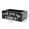 Party Cup Dispenser Wooden Cup Holder with Pen Slot and Party Cups Organizer Mark Your Cup and Drink Up Home Bar Birthday Party