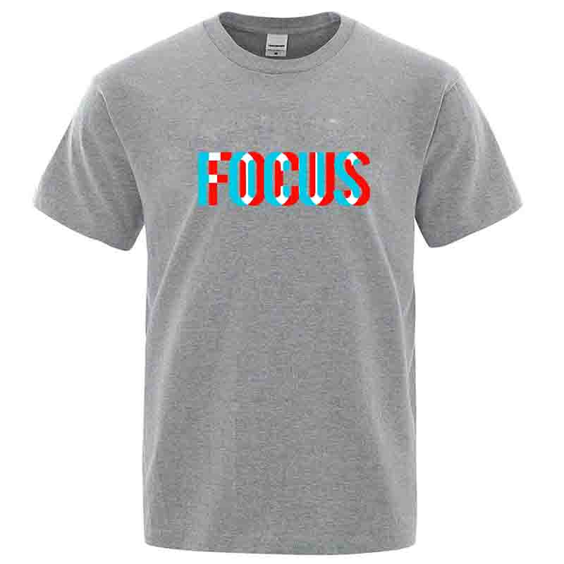 Summer Mens Tshirt High Quality 100 Cotton Loose Focus Print Men Top Casual Loose Oneck Men Short Sleeve Tshirt Male Tees