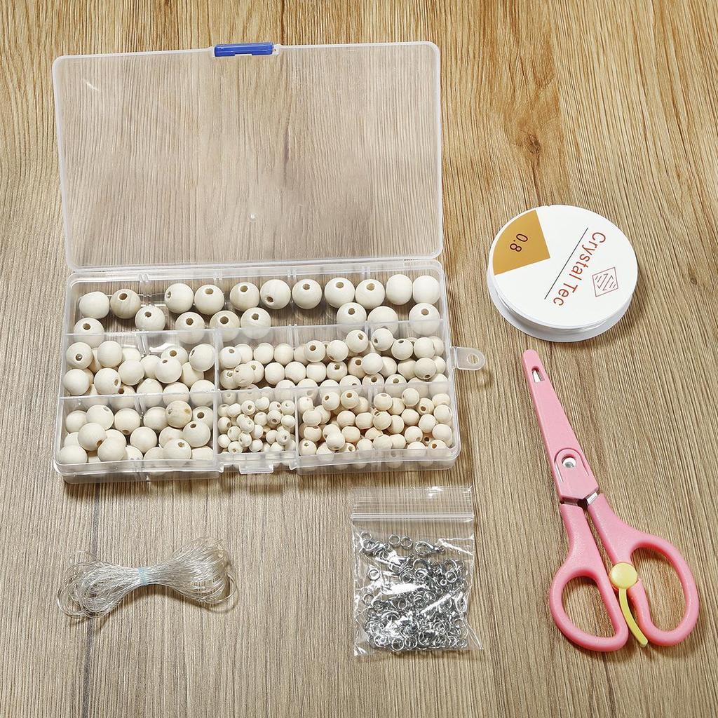 Natural Beech Wood Beads: 6-14mm Round Wooden Beads for Jewelry Making