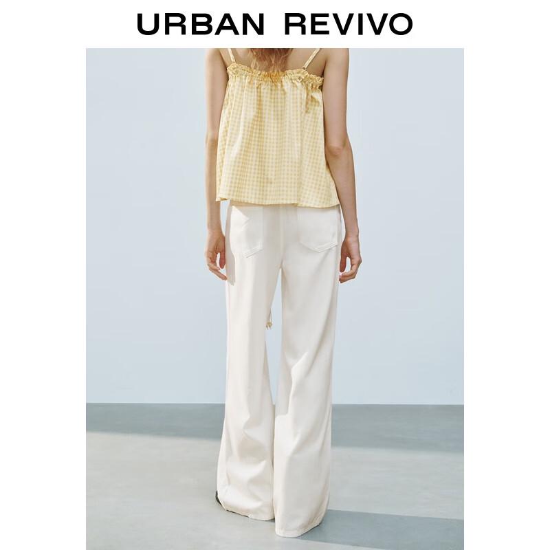 UR 2025 Women's Beaded Belt Wide-Leg Boho Casual Pants UYL850076