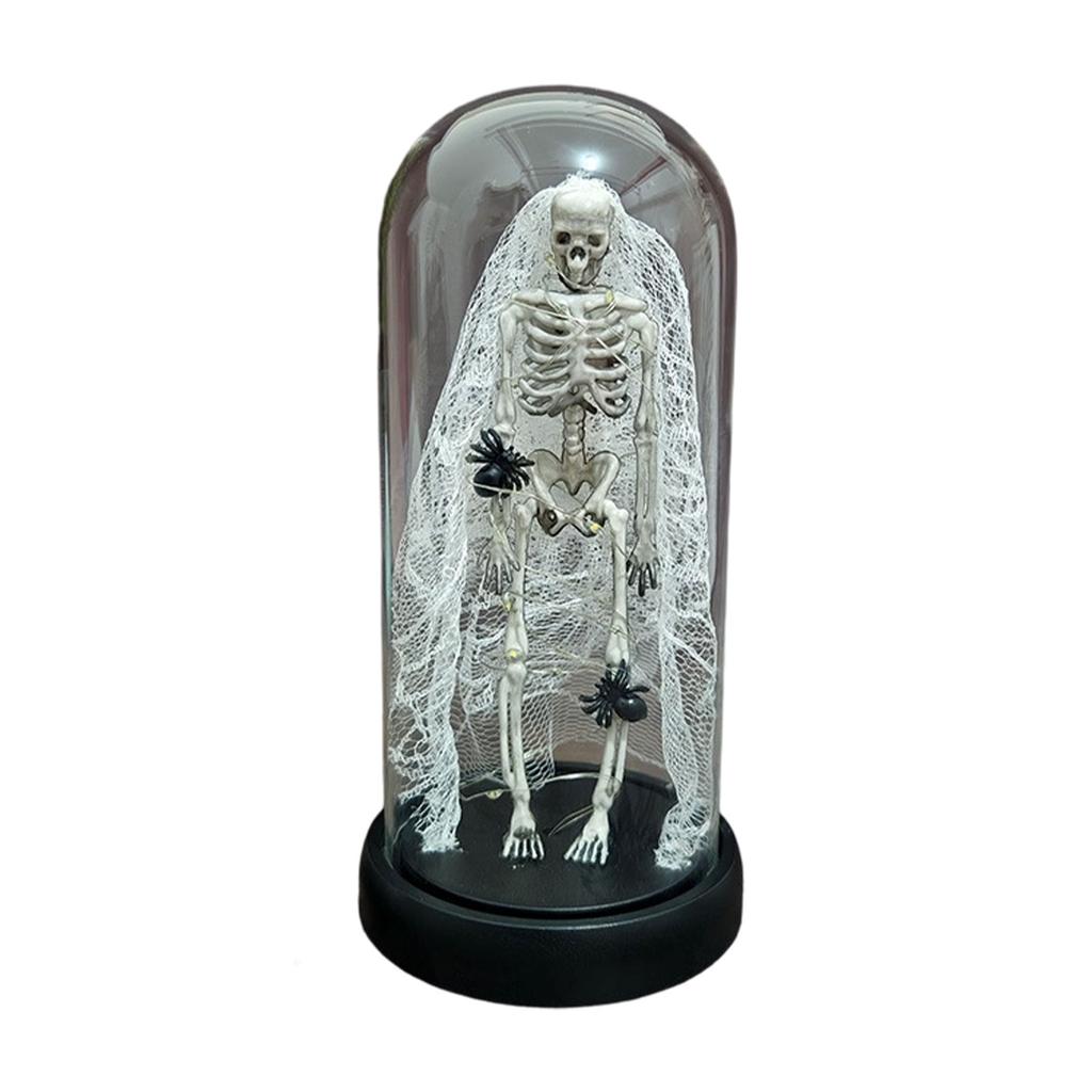 Glass Music Box with Light - Halloween Christmas Ornament Tabletop Decoration Gift