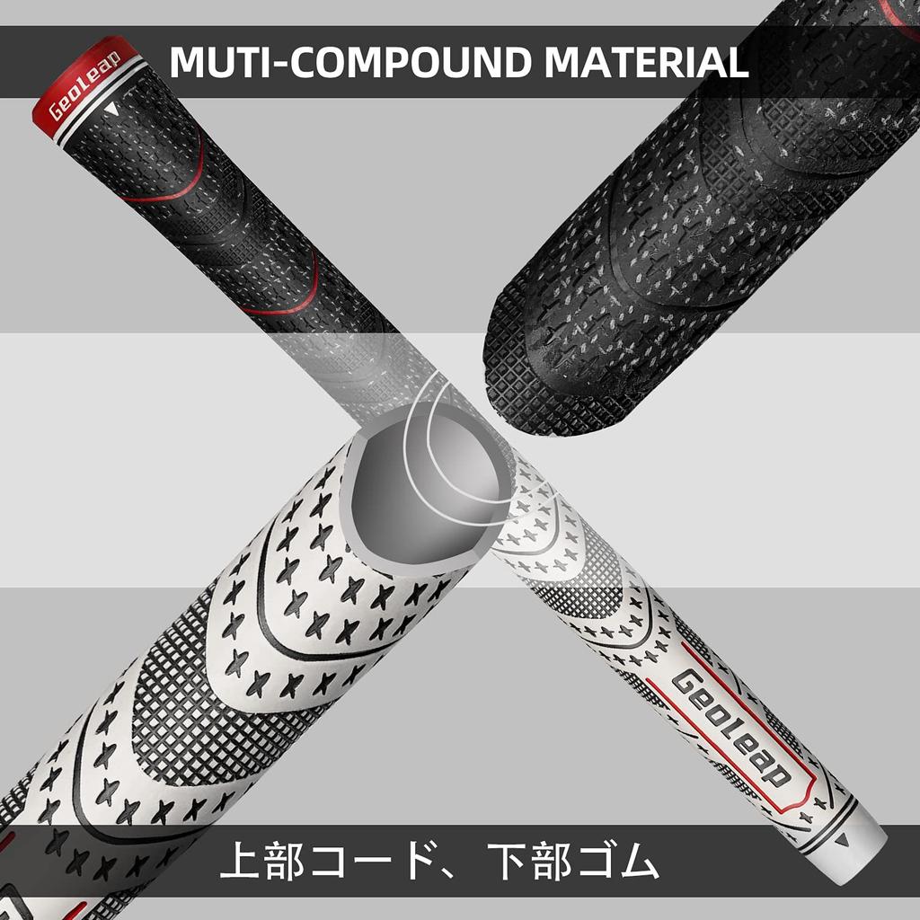 Geoleap Golf Grips Set of 13 Back Rib Improved Control,