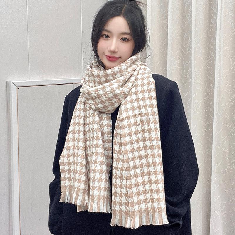 Qiandongge Scarf Shawl Dual-purpose Women's Autumn and Winter Thickened Warm Scarf Men's Clothing Gifts Live Broadcast Benefits