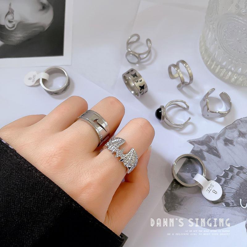 Cold Wind Minimalist Wind Bouncing Ring Men'S And Women'S Tide Personality Simple Index Finger Ring