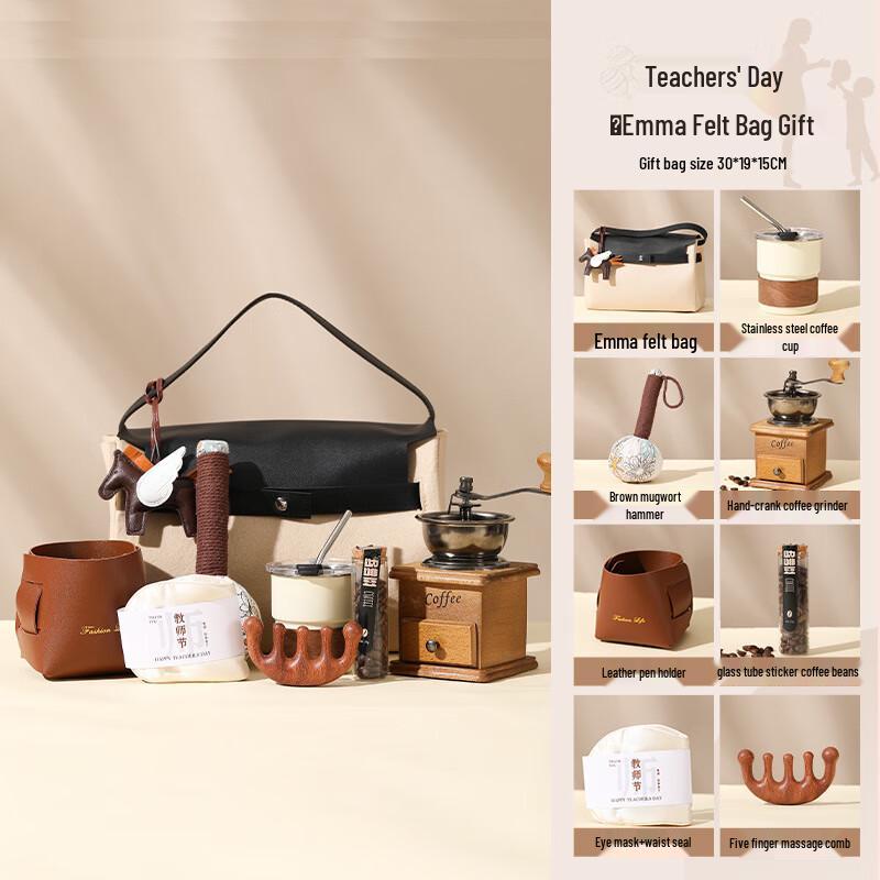 Emma Felt Bag Coffee & Wellness Gift Set