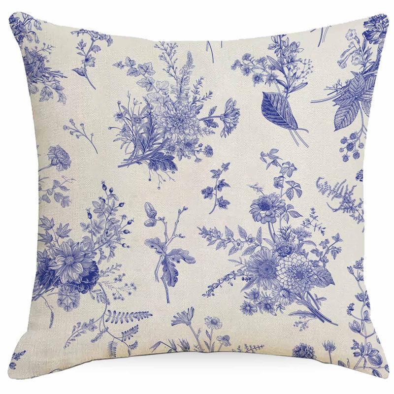 Vikama Classical Pattern Throw Cushion Cover For Sofa, Bedroom Car Seat Cushion Cover, Lumbar Support Nap Cushion