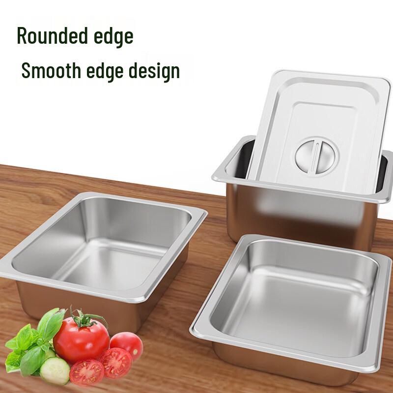 Stainless Steel Gastronorm Food Pan with Lid