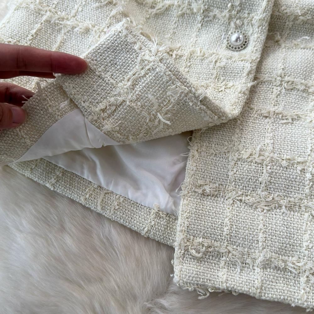 Letní ženy Sladké kostkované tvídové tvídové šaty do kanceláře Work Party Mini Krátká vesta