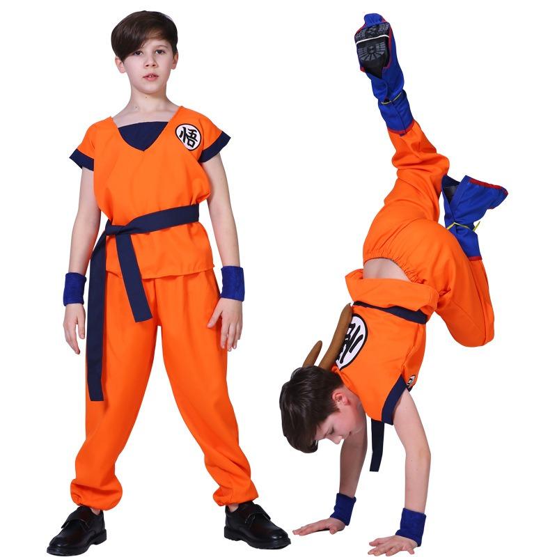 Costum Halloween Dragon Ball Goku, Haine pentru Copii Bărbați Țestoasă Plăcintă Anime Show Costum de Petrecere