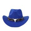 New Western Cowboy Hat Top Hat Jazz Hat Big Brim Ethnic Style Cowboy Felt Hat