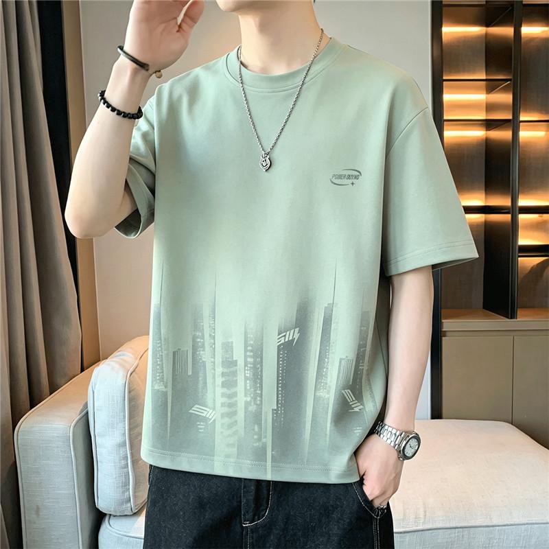 Short-sleeved T-shirt, Round Neck, Half-sleeved Bottoming Shirt, Plus Size Men's Top