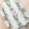 Spring Summer Eucalyptus Leaves Floral Tablecloth for Table Decor Watercolor Leaf Kitchen Dining Table Cloth Holiday Party Decor