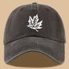 Maple Leaf Print Retro Trucker Cap Breathable Adjustable Baseball Cap Unisex Sun Hat