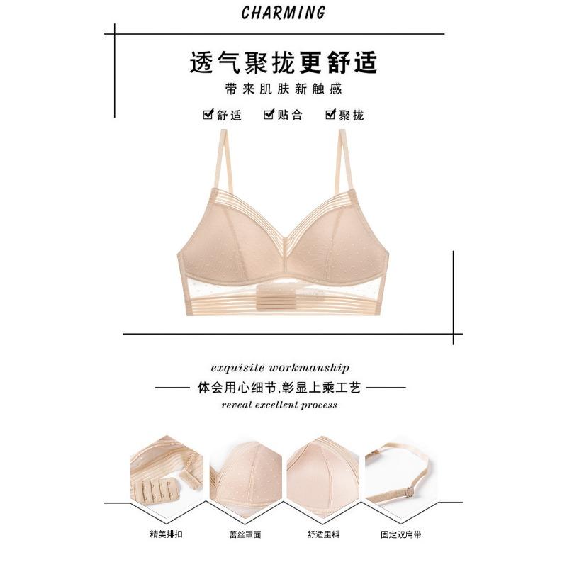 Women Sexy Backless Thin Lace Plus Size Wireless U Shaped Beauty Back Bra