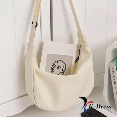 2-color Crescent Cross Canvas Eco Bag