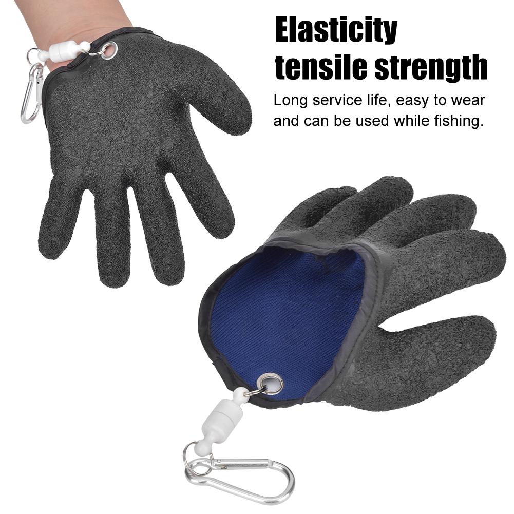 Fish Catching Gloves Waterproof Quick Drying Non Slip Latex Stab Proof Gloves(Left Handed Fish Catching Gloves )