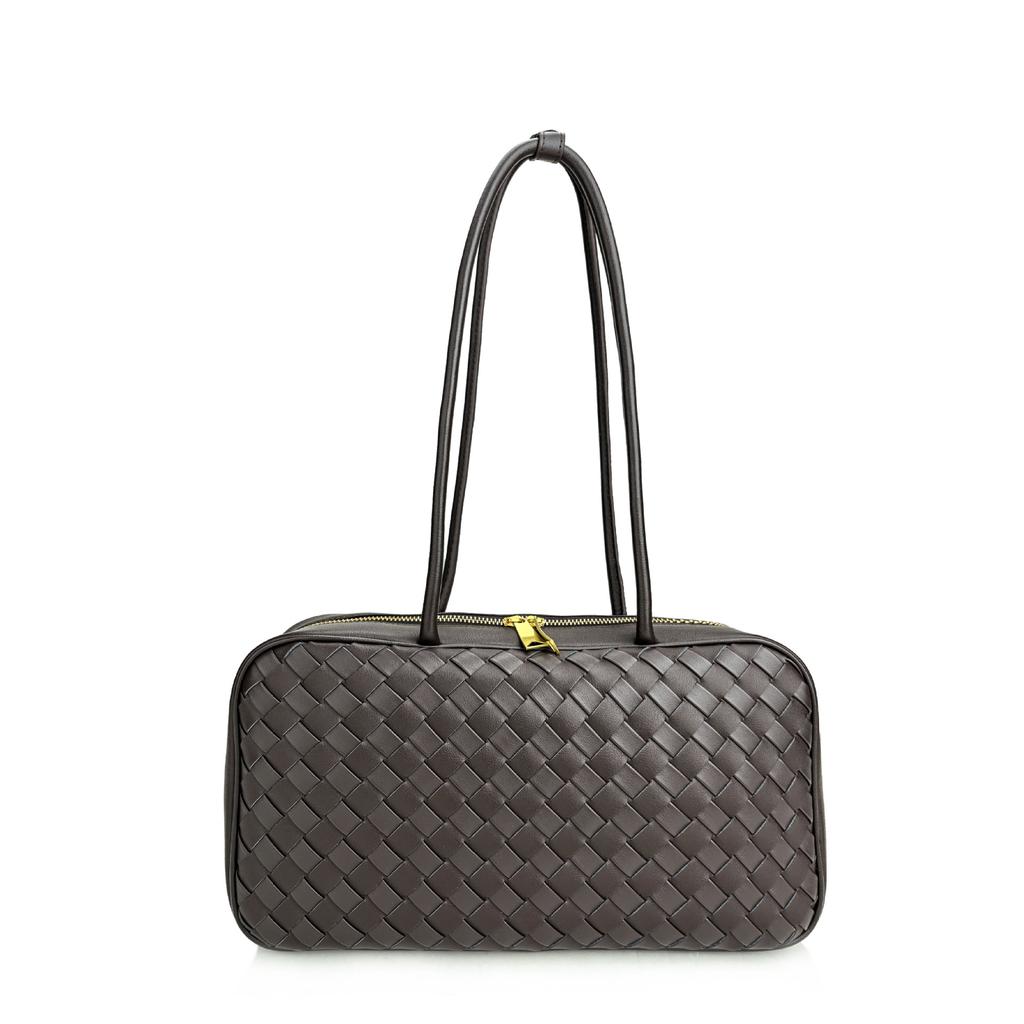 And New Fashion Versatile Leather Woven Intellectual Mature Sense Shoulder Bag Handbag Storage Bag Women's Bag