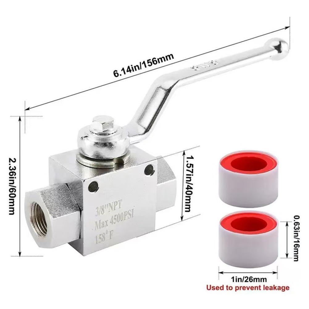 4500 PSI Valve Kit Pressure Washer Valve Kit Easy-to-turn Operation Efficient Power Washing Heavy-duty Performance