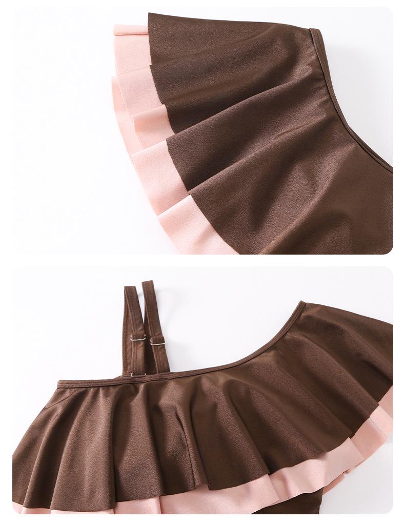 2025 Women's Slimming One-Piece Swimsuit - French Design Skirt Style for Summer & Hot Springs