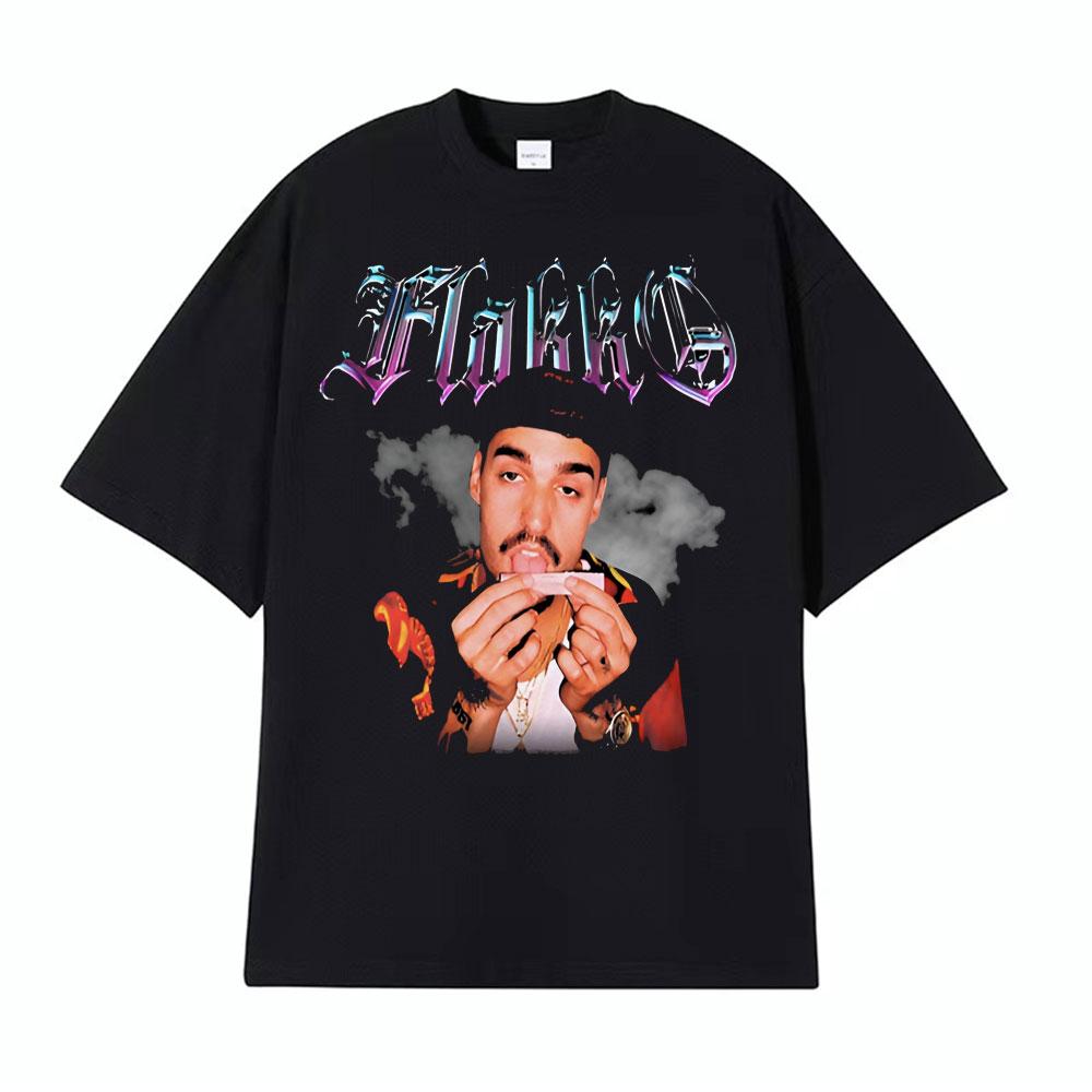 Rapper RELS B Skinny Flakk 2025 Tour Tshirt Men Clothing Fashion Hip Hop Punk Street Tshirts Unisex High Quality Cotton T Shirt