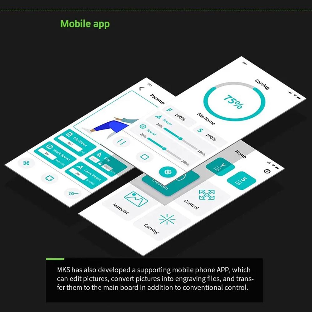 TWOTREES Laser Engraver MKS DLC32 V2.1 Mainboard 32bit CNC Upgrade Controller Suitable for CNC Laser Engraving and