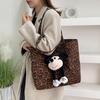 Mickey Maus Designer-Tragetasche aus Samt mit doppelten Schultergurten für den Weg zur Arbeit