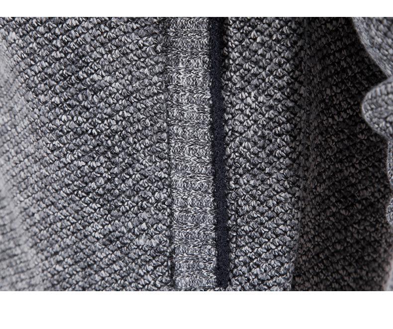 2024 Men's Autumn/Winter Stand-Up Collar Fleece-Lined Cardigan Sweater