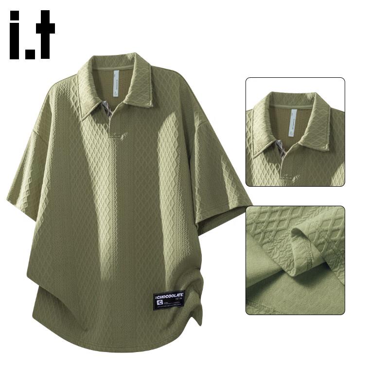 :CHOCOOLATEIT Men s Waffle-Knit Cooling Polo Shirt 2XL