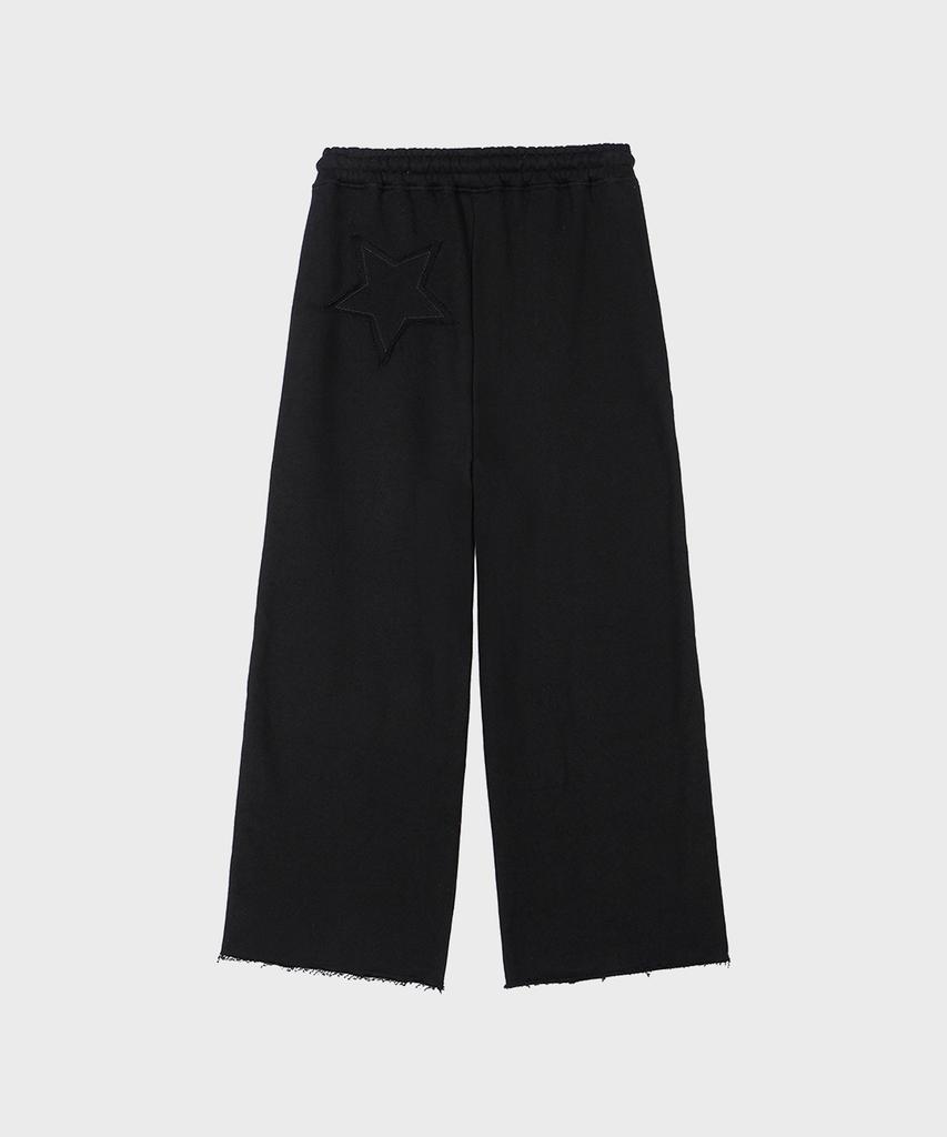 Alkialka Star Patch Wide Pants (Black)