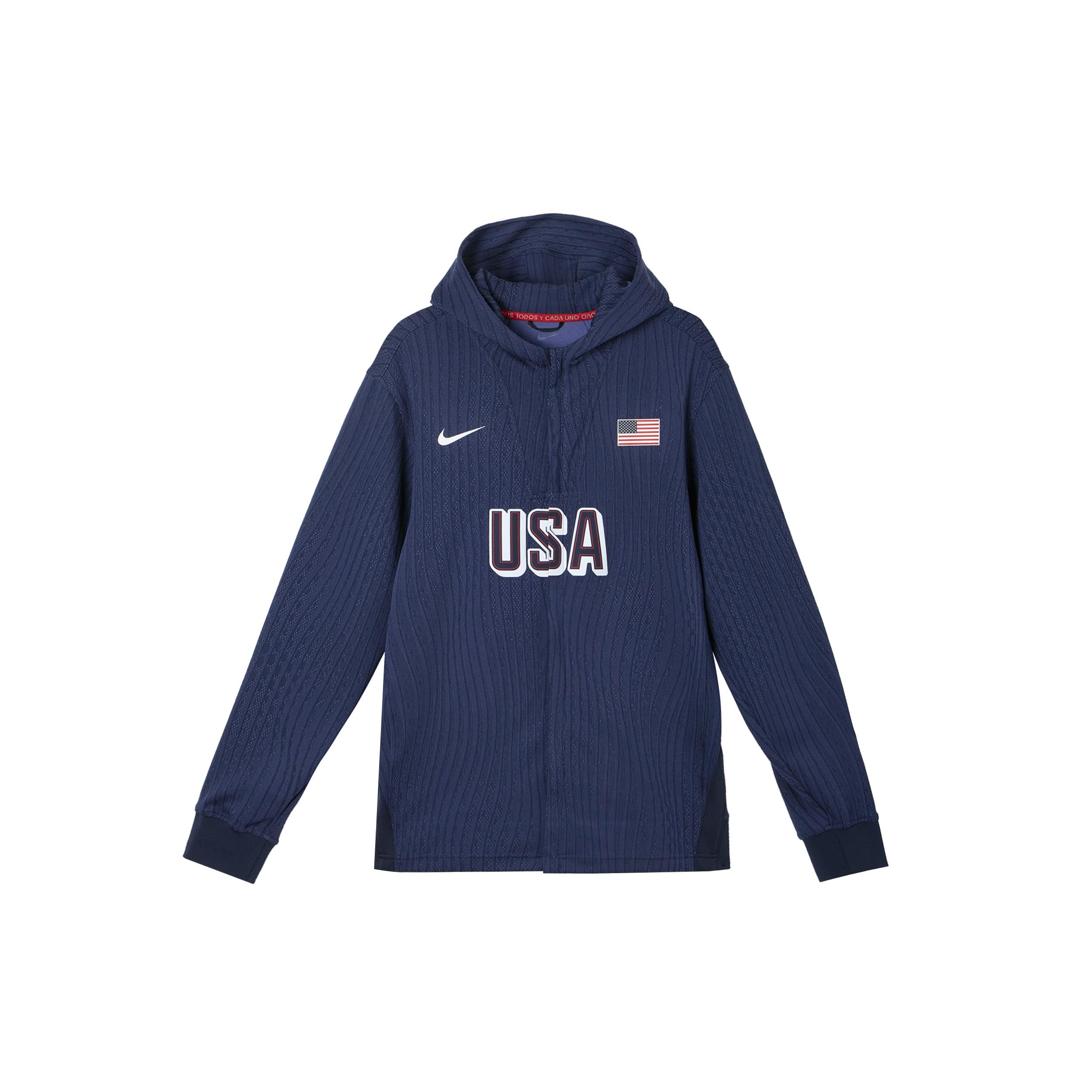 Nike Dri-FIT ADV USA Basketball Game Jacket Obsidian White Men s FQ0306-451 M