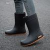 Fashion Rain Shoes Women's Medium and High Rain Boots Women's Waterproof Water Shoes Outer Wear Rubber Shoes Overshoes Water Boots