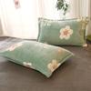 Flower Flannel Pillowcase Winter Warm Flannel Comfortable Pillow Cover Cartoon Printed Coral Fleece Velvet Pillowcase