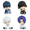 Adorable Blue Prison Chibi Figures Set Includes Four Unique Pvc Collectibles