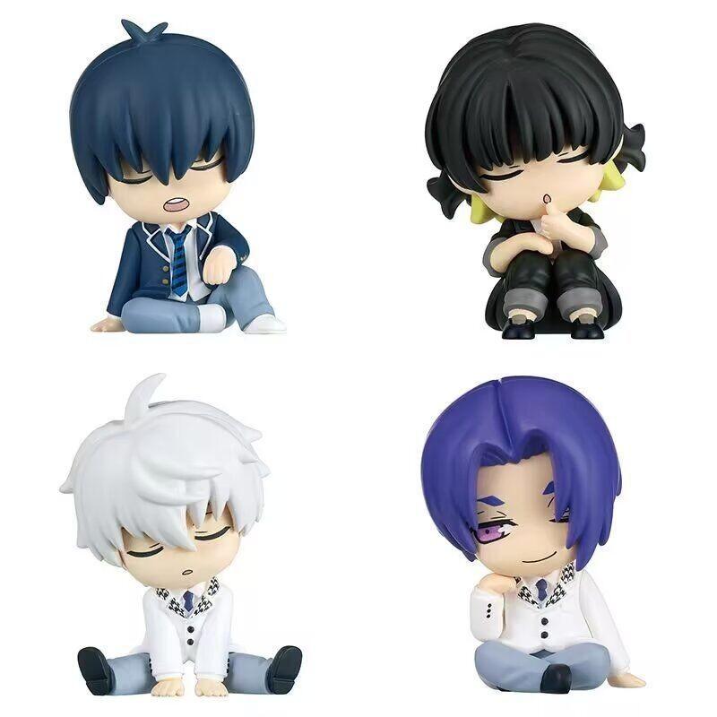 Adorable Blue Prison Chibi Figures Set Includes Four Unique Pvc Collectibles