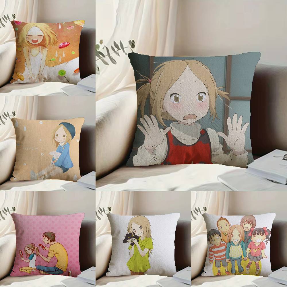 Anime b-Bunny d-Drop Pillow Case Anti-dustmite Pillowcase Invisible zipper silky short plush Sofa cushion cover