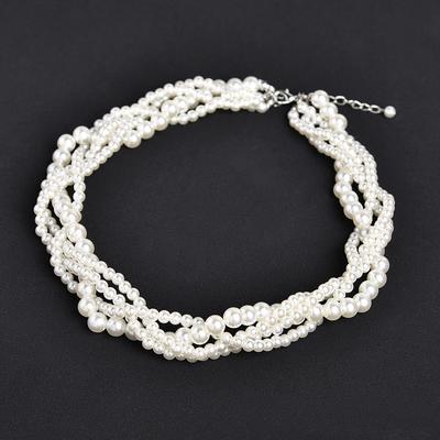 Vintage Western Bridal Wedding Necklace Multi-layer Pearl Necklace Simple Necklace Versatile Wedding Dress Accessories