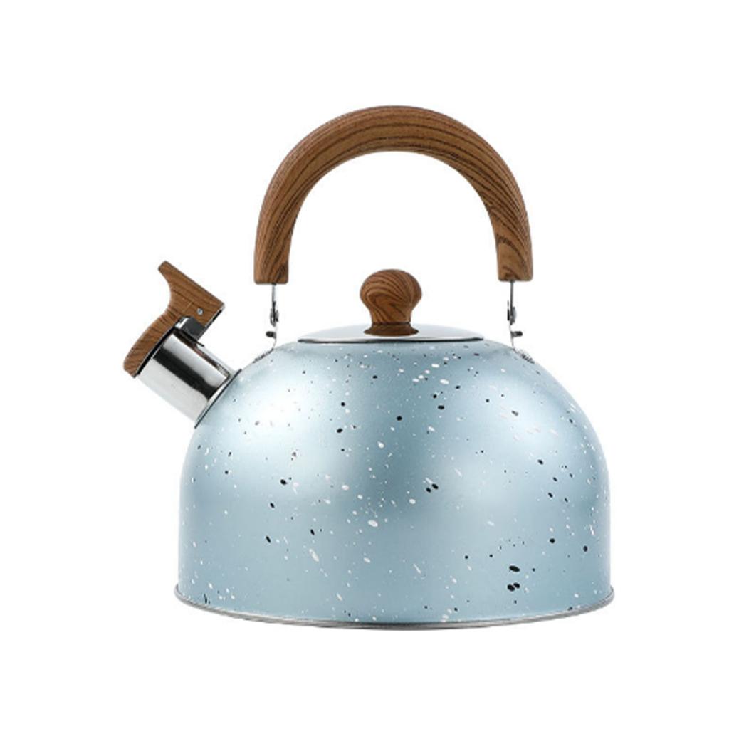 Wasserkessel Edelstahl Pfeifkessel Wasserkessel Große Kapazität Flachboden für Gas-Induktionsherd Wasser kochen Wasserkessel