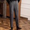 Suit Pants for Men, Light Mature, British Retro, Business Oriented, Neapolitan Style, Straight Cut, Slim Fit, Casual Trousers for Men's Commuting