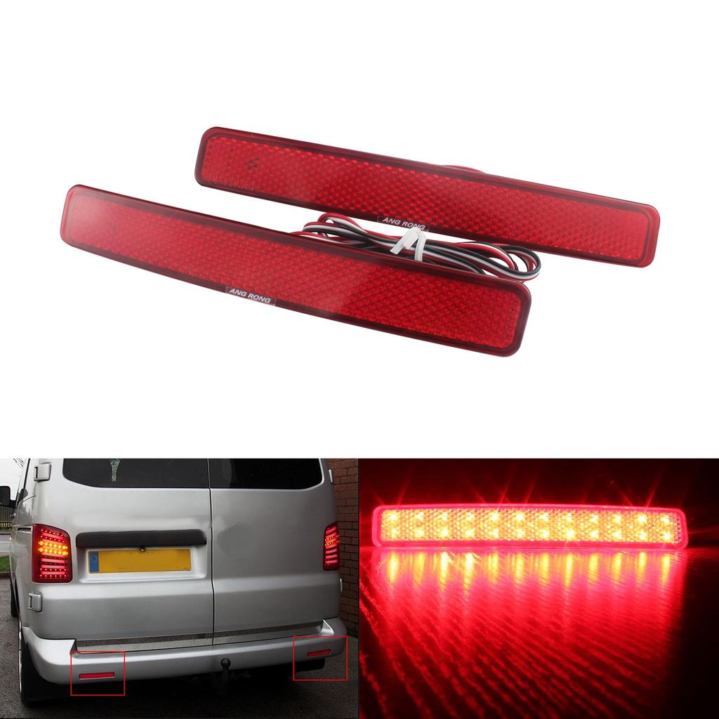 Car Rear Bumper Reflector Light for VW T5 Transporter Caravelle Multivan V 2003-2011 LED Tail Lamp Bumper Brake Stop Light
