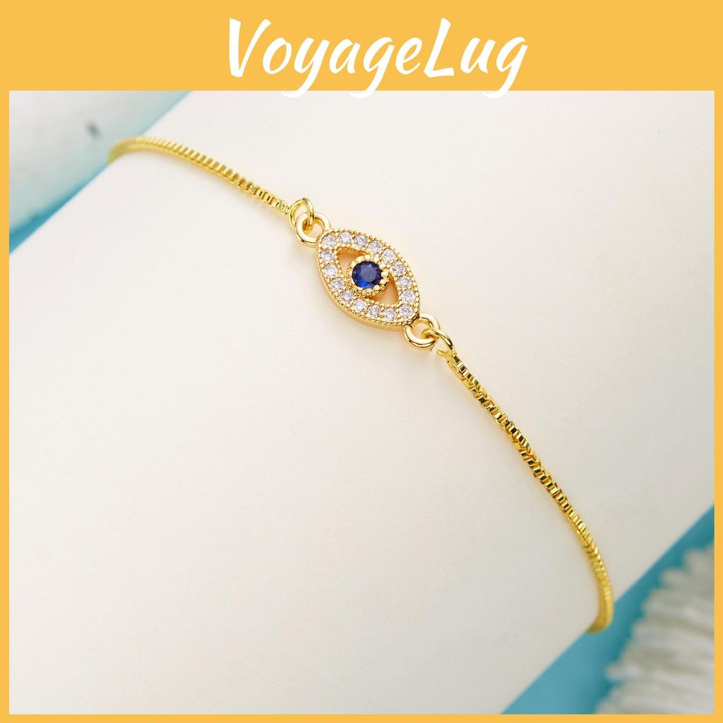 Fashion Bracelet Pulling With Blue Eye Design And Rhinestone Decor For Daily