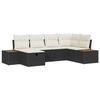 VidaXL Ensemble de Canapés de Jardin 6 Pièces avec Coussins en Rotin Poly Noir 3359629