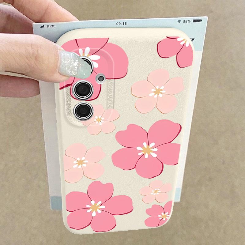 Fresh Style Cherry Blossom Case For Samsung Galaxy A57 A37 A17 A56 A36 A26 A16 A55 A35 A25 A15 A54 5G S21 FE S22 S23 S24 Plus S25 Edge S26 Ultra